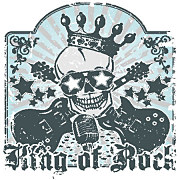 Retro obraz King of Rock zs4546
